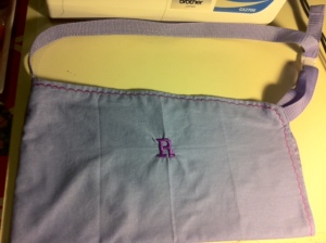 Custom sewing .. arm sling with embroidered initials.. SMS or call us at 96470559